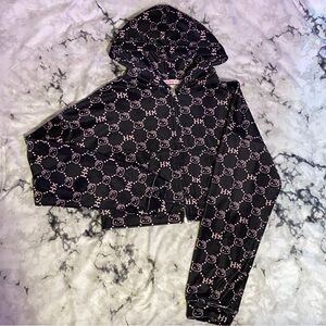 🎀 Hello Kitty Luxe Velour Cropped Hoodie